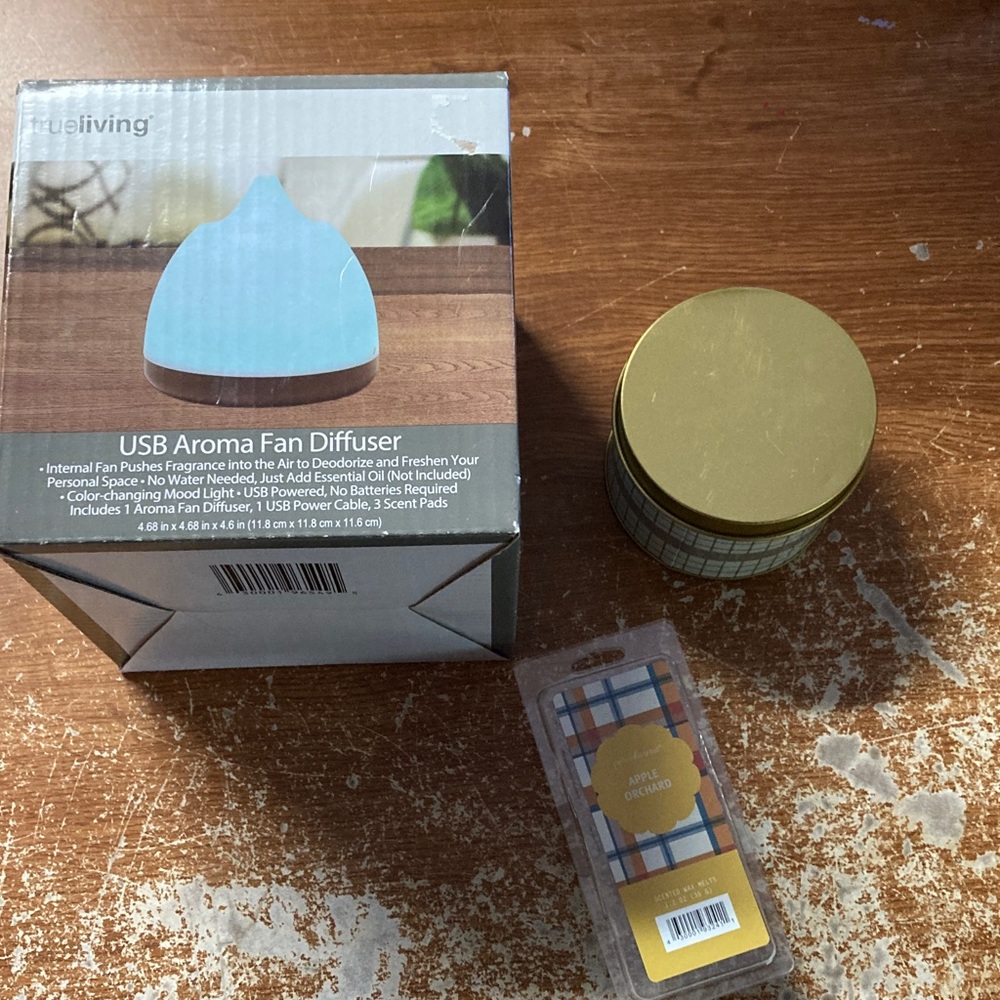 Blue USB Aroma Fan Diffuser